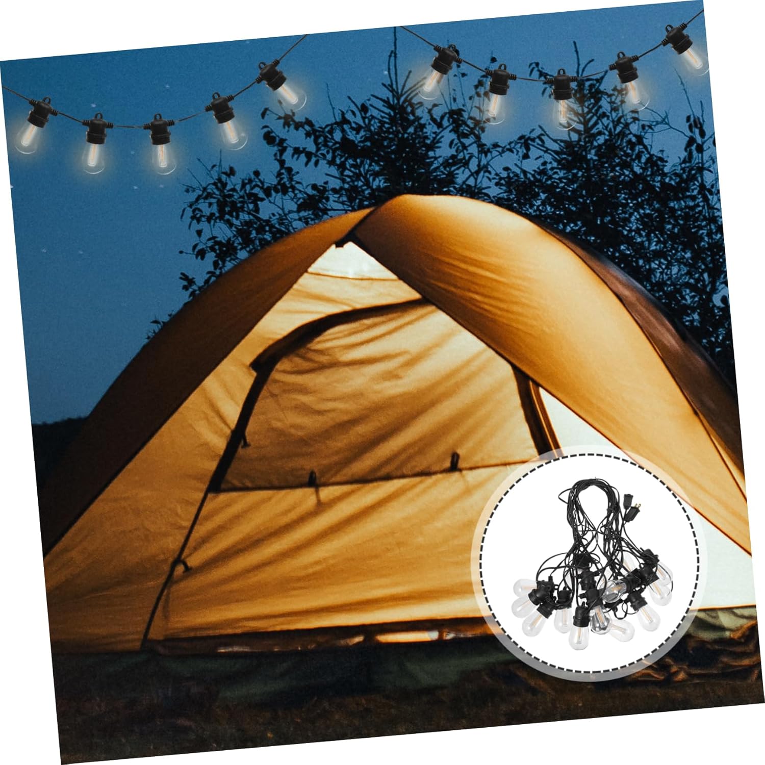 Outdoor String Lights Led Decorative Lamp for Garden Parties Shatterproof Bulbs for Christmas Camping and Festive Events